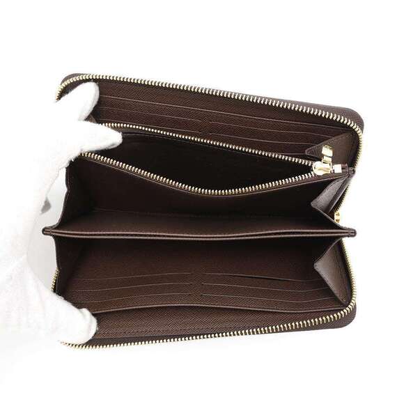 Louis Vuitton Damier Ebene Brown Zippy Wallet Long - Picture 4 of 9